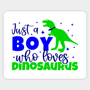 Just a boy who loves dinosaurus Magnet